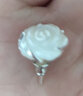 龍姑娘手工雕玫瑰花耳釘母貝耳環(huán)女氣質(zhì)耳飾品 【母貝玫瑰雕花】一對 曬單實(shí)拍圖