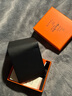 花虎（HANATORA）短款折疊錢(qián)包多功能大容量多卡位零錢(qián)位真皮男女送禮情人節禮物 黑色+橙色 曬單實(shí)拍圖