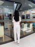 妍莉芬 衛衣女裝運動(dòng)套裝女2024年新款夏季韓版休閑衣服運動(dòng)服兩件套 白色 M 曬單實(shí)拍圖