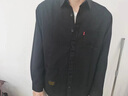 真維斯（Jeanswest）春秋款長(cháng)袖襯衫男士潮牌工裝外套休閑襯衣時(shí)尚寬松純棉開(kāi)衫夾克男 609黑色 XL碼 曬單實(shí)拍圖