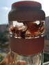 凱霖茶水分離泡茶杯雙層玻璃杯男女茶杯水杯過(guò)濾便攜耐熱帶提手硅膠套 櫻花粉 曬單實(shí)拍圖