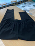 戚朵（QiDuo）冰絲薄款哈倫褲女士夏季休閑褲彈力高腰褲子胖mm寬松顯瘦闊腿褲 黑色-九分褲 M(建議95-105斤) 曬單實(shí)拍圖