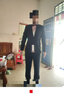 柒牌套西男【三防】商務(wù)平駁領(lǐng)單?？勐殘?chǎng)西服套裝兩件套1ZC70460 黑色 A46 曬單實(shí)拍圖