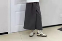 茯見高腰工裝褲裙女裝秋春2025新款褲子百搭休閑褲垂感顯瘦寬松闊腿褲 灰色-M【建議95-117斤】 曬單實拍圖