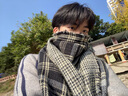 締晶圍巾男士冬季披肩圍脖禮盒情人節禮物男實(shí)用送男友老公高級小眾 雙面戴-黑色【精美禮盒】 曬單實(shí)拍圖
