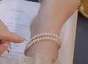 滿(mǎn)珠堂 輕奢珠寶淡水珍珠手鏈時(shí)尚女款雙排珍珠手鏈送老婆女友禮物 5-6mm 約18cm 曬單實(shí)拍圖