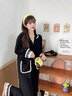莫代爾【專(zhuān)柜同款】睡衣女士家居服女春秋季純棉可外穿長(cháng)袖長(cháng)褲全棉套裝 黑色休閑寬松睡衣 M(80-105斤) 曬單實(shí)拍圖