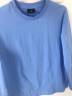 班尼路（Baleno）潮流圆领女长袖t恤休闲运动纯色直筒卫衣 007B蓝色 M  实拍图