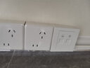 俊朗（JUNON）插座 五孔插座 墻開 象牙白額電流10A電話電視電腦插座 電話和電腦插座CAT5 曬單實拍圖