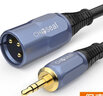 秋葉原（CHOSEAL） 3.5耳機口轉(zhuǎn)卡農(nóng)調(diào)音臺手機電腦麥克風(fēng)聲卡音頻轉(zhuǎn)換連接線 3.5mm轉(zhuǎn)卡農(nóng)公 0.5米 曬單實拍圖