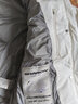 雪倫鵝絨羽絨服女短款秋冬外套寬松版可脫卸帽休閑 12302 皓月白 XL 曬單實(shí)拍圖