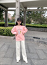 優(yōu)優(yōu)1點（Yoyo one）女童褲子春秋裝兒童闊腿褲白色春秋童裝長褲女大童運動衛(wèi)褲 15046米白色【春秋不加絨】 160 曬單實拍圖