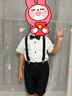 蘿卜唄唄（LUOBOBEIBEI）男童西褲夏季兒童套裝褲子演出短褲學(xué)生表演禮服 黑色 150  曬單實拍圖