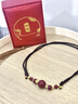 丹茿品牌朱砂鎖骨鏈女款項(xiàng)鏈轉(zhuǎn)運(yùn)珠吊墜14k金掛件送女朋友送長(zhǎng)輩禮物 【珠來(lái)運(yùn)轉(zhuǎn)】御品級(jí)紫金砂 珠徑18mm 曬單實(shí)拍圖