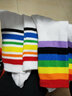 浪莎襪子女彩虹襪日系條紋中筒襪女士高筒彩色長(cháng)筒襪 細條紋1均勻條紋1粗條紋1 共 3雙 曬單實(shí)拍圖