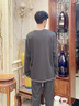 莫代爾男士純棉睡衣男款春秋款長(cháng)袖男生套裝氣場(chǎng)家居服春秋季款2025新款 主圖款ZX5011男深灰圖標字母ABC L 不起球/不褪色 曬單實(shí)拍圖
