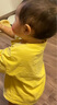 茵曼女童裝夏季短袖T恤兒童夏裝休閑寬松舒適上衣 黃色 110 曬單實(shí)拍圖