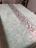溪秀映像新中式桌布布藝長(cháng)方形刺繡歐式美式餐桌布布藝時(shí)尚簡(jiǎn)約小清新茶幾桌布臺布可定制 瑪瑙青色 桌布130*180cm 曬單實(shí)拍圖