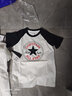 匡威（Converse）兒童裝男童短袖t恤夏季新款純棉打底衫休閑小女孩半袖大童T恤衫 純白色-中性 120 /60 【建議身高110-116cm】 曬單實(shí)拍圖