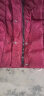鸭鸭（YAYA） 奶奶冬装羽绒服女中老年女装加厚外套老人保暖防寒衣服QC 紫红色 XL 建议100-115斤 实拍图
