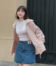 Calvin KleinJeans春夏女士ck復(fù)古潮流性感后拉鏈純棉A字牛仔半身裙J223697 1A4-牛仔藍(lán) 均碼 26 曬單實(shí)拍圖