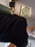 布先生明星同款春夏季含桑蠶絲短袖t恤男士男裝上衣針織純色 鋼琴黑 3XL (190) 曬單實(shí)拍圖