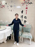 鹿儷秀中年媽媽秋裝運動服套裝2025新款中老年人女春秋款外套休閑三件套 寶藍【高品質(zhì)運動服】 2XL 【建議117-129斤】 曬單實拍圖