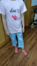 好莉娅童装女童套装夏装儿童中大童时尚休闲运动短袖T恤牛仔裤女孩衣服 冰棒两件套 粉色 160码(建议身高155左右) 实拍图