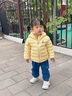 Teenie Weenie Kids小熊童裝24冬季款男女寶寶熊耳連帽羽絨服 黃油小吐司（黃色） 100 cm 曬單實拍圖