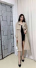 clotho Rennie品牌女裝風(fēng)衣外套女中長(zhǎng)款2025春秋新款雙排扣寬松顯瘦小個(gè)子大衣 杏色 M 曬單實(shí)拍圖