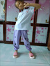 G.DUCKKIDS冰絲速干褲女童夏季薄款2025新款哈倫休閑防蚊褲子寬松束腳運動褲 紫色 冰絲褲 130 cm建議身高120-130 曬單實拍圖