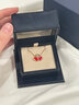蕭邦（Chopard）明星同款三葉草蝴蝶18K玫瑰金鉆石寶石項鏈吊墜七夕禮物官方正品 紅色寶石370mm-420mm 曬單實(shí)拍圖