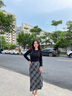 LAGOGO【云感】蓄熱保暖簡(jiǎn)約T恤女拉谷谷春秋新款修身圓領(lǐng)上衣 黑灰(WR) M 曬單實(shí)拍圖