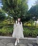 Jret春季2024年新款女法式溫柔風碎花連衣裙設(shè)計感小眾雪紡中長款裙子 圖片色 S 95斤以下 曬單實拍圖