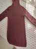 无印良品 MUJI 女式  罗纹高领毛衣 W9AA870 长袖针织衫 深紫红色 M 实拍图