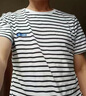 DIOULIFE夏季男裝短袖T恤男士圓領(lǐng)條紋半袖夏天男生冰絲t恤衣服男夏裝潮流 白色 XL 曬單實拍圖