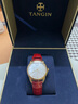 天珺（TANGIN）女士手表瑞士時(shí)尚防水石英表女表 月桂女神系列 送女友 T1060LHSDSA 白盤(pán)紅帶 曬單實(shí)拍圖
