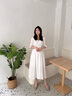 拉夏貝爾（La Chapelle）短袖連衣裙女裝2026年夏季新款時(shí)尚中長(cháng)款法式小個(gè)子夏天裙子 圖色 M 曬單實(shí)拍圖