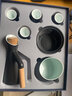 哈駱頓（HALODN） 溫酒器燙酒壺黃酒溫酒壺煮酒器家用白酒杯復古熱酒壺陶瓷分酒器 溫酒器套裝【禮盒裝】 酒壺+4杯+溫酒缽+底座+10蠟燭 曬單實(shí)拍圖