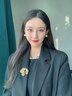 Eternelle法國永恒歐美復(fù)古鳶尾花胸針女高檔飾品奧地利水晶胸花 曬單實(shí)拍圖
