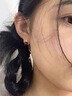 Holycat懷里貓S925銀朱砂耳線(xiàn)復古氣質(zhì)高級感曲線(xiàn)相思紅豆耳飾生日情人節禮物女 925銀-朱砂耳線(xiàn)【約6mm】 曬單實(shí)拍圖