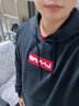 李寧（LI-NING） 衛(wèi)衣男春秋季潮流休閑情侶套頭連帽薄絨針織冬裝運動加厚外套 標準黑-字母標【薄絨款】 L 曬單實拍圖