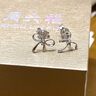 周六福（ZLF）  PT950鉑金耳釘女款白金簡約甜美蝴蝶結耳飾 1.39g 曬單實拍圖