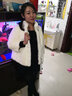 哲奴（zoenuu）水貂皮大衣女整貂皮草外套短款小母貂2023冬季新款時(shí)尚立領(lǐng)七分袖 白色 M 95-110斤 曬單實(shí)拍圖