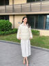 坦博爾輕薄羽絨服女短款寬松翻領(lǐng)襯衫外套女TBF330276D 蘭卡白 155/80A 曬單實(shí)拍圖