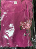艾格城市中老年女装短袖上衣妈妈装休闲两件套宽松奶奶装棉麻套装 紫红色 4XL（125-140斤） 实拍图