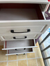 左?。▃uoyin）斗柜五斗柜臥室柜子儲物柜木質(zhì)收納柜客廳靠墻五斗櫥抽屜式置物柜 【三抽帶導軌】100*40*75CM白色 組裝(自己安裝） 曬單實(shí)拍圖