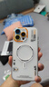 秒揚 磨砂半透明高級iPhone15手機殼蘋果14promax磁吸無線充電13pro防摔保護12全包 潮牌殼【磁吸】半透磨砂白+夜光彩色鏡頭膜 iPhone 16promax 曬單實拍圖