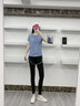 范斯蒂克 運(yùn)動套裝女夏寬松健身服拼網(wǎng)舒適短袖跑步套裝戶外休閑瑜伽服女 藍(lán)色三件套 TC11211 M 曬單實(shí)拍圖