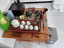 唐豐普洱茶收納盒多層可疊加抽屜茶餅盒竹制儲(chǔ)物收納架復(fù)古儲(chǔ)茶醒茶罐 久韻茶餅盒 3餅 曬單實(shí)拍圖